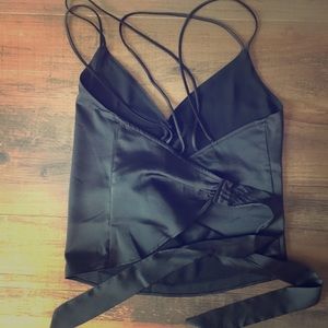 Express black strappy top